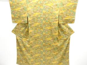 未使用品　東海道五拾三次模様小紋着物